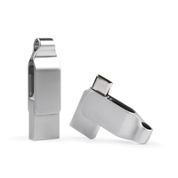 Nouvelle mini clé USB haute vitesse en métal 32 Go, écologique, double connecteur USB 2.0/3.0 Type-C, garantie 1 an, sans cryptage