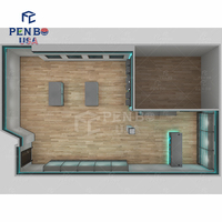 Vitrine d'exposition de tabac à éclairage LED professionnel PENBO, directement de l'usine, conception 3D CAD, personnalisation couleur/taille, logo personnalisé, ODM