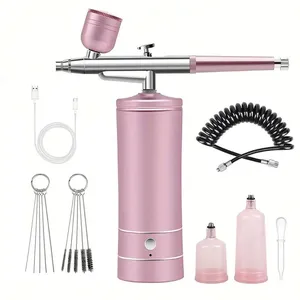 Airbrush Nail With Compressor Portable Air Brush Nails Compressor for Nail Art Paint Model Painting Crafts Wireless <b>Spray</b> Gun - Product Image 1