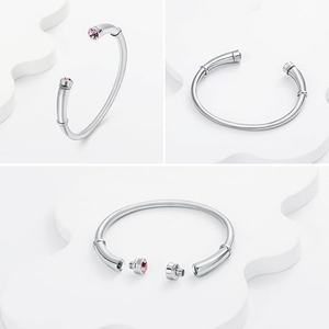 Bracelet urne commémorative pour femme, souvenir de décembre, porte-cendres d'animaux de compagnie, cristal brillant et étincelant - Product Image 2