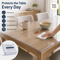 Nappe de table transparente en PVC YJ résistante aux rayures et aux produits chimiques pour table de travail d'usine et de laboratoire – Vente en gros