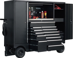 Armoire à outils <span class=keywords><strong>mobile</strong></span> durable à 13 tiroirs verrouillables, chariot en métal robuste, revêtement en poudre, chariot à outils de service pour <span class=keywords><strong>garage</strong></span> et réparation automobile - Product Image 3
