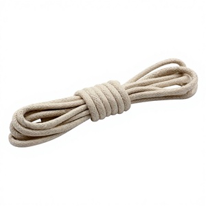 Lacets ronds en coton ciré personnalisés GON22 avec embouts transparents en cuir blanc, directement <span class=keywords><strong>de</strong></span> l'usine - Product Image 1