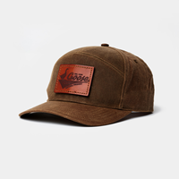 Personnalisez votre LOGO Richardson 937 Casquette de baseball Snap Back 7 Panneau Chapeau à bord incurvé en coton avec patch en cuir PVC Personnalisation complète