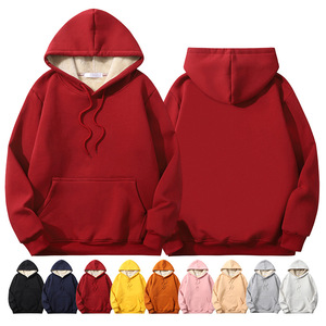 Custom Embroidery Oversized Kangaroo Pocket Men's Hoodie Blanket Sherpa Sweatshirt <strong>Plus</strong> <strong>Size</strong> Fleece Hooded <strong>Pullover</strong> Sweatshirt - Product Image 2