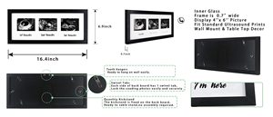 Cadre photo triple échographie pour souvenir de grossesse, décoration de chambre de bébé ou de fête prénatale - Product Image 4