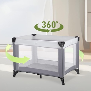 Culla da Viaggio per Neonati Moderna e di Lusso Personalizzata, <span class=keywords><strong>Lettino</strong></span> <span class=keywords><strong>Portatile</strong></span> da Campeggio con Zanzariera - Product Image 4