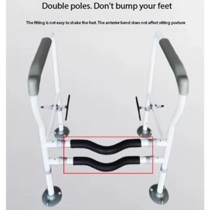 <b>Portable</b> Hospital Trolley Chair with Back Elderly Disabled Toilet Seats on Wheels Mobile <b>Shower</b> Design - Product Image 2