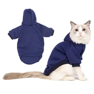 OEM/ODM Wholesale Puppy Cats Hoodie With A Hat Pockets Comfortable Dog Clothes Long Sleeved Pet Sweatshirts For Dogs Cats