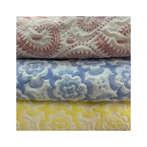 Moquan Quilting vải 100% polyester không thấm nước hoa thiết kế loại Tơ Sống chần vải cho túi đáng yêu