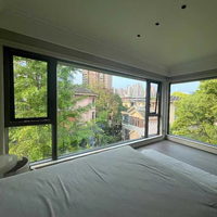Ventana Corredera de Aluminio con Rotura de Puente Térmico y Doble Acristalamiento, Mosquitera Magnética de Acero Inoxidable, Diseño Contemporáneo para Villa