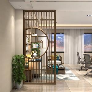 <span class=keywords><strong>Cloison</strong></span> de séparation en bois transparente pliable multifonctionnelle imperméable de style Art déco pour bureaux et salons intérieurs - Product Image 1