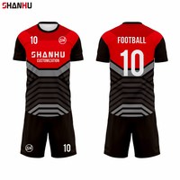 Ensemble de maillots de football respirants à séchage rapide en polyester avec impression par sublimation pour les acheteurs du Japon, de la Corée et de l'UE – Maillots de football bleu ciel