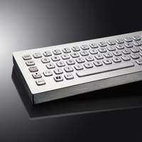 Kiosque d'information en libre-service extérieur, en acier inoxydable résistant aux rayures, clavier industriel en métal 304 avec pavé tactile