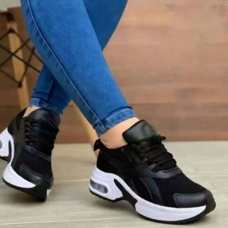 Zapatos informales suela gruesa transpirable moda deportes