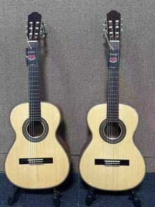 Guitarra clásica de 36 pulgadas con tapa sólida de abeto, fondo y lados de caoba, hecha a mano con cuerdas de nailon, para adultos y principiantes. - Product Image 2