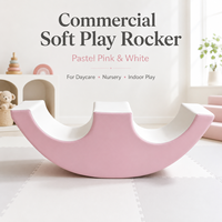 Équipement Commercial d'Équilibre et de Jeu Doux pour Intérieur, Rose Pastel et Blanc, Ensemble de Jeux pour Enfants pour Aire de Jeu