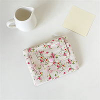 Dompet Koin Anti Maling Mini Katun Berkualitas Tinggi dengan Cetak Sublimasi Custom Pabrik, Kantong Uang Kecil Lucu, Dompet Lipstik dengan Resleting