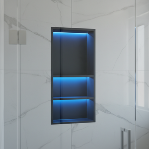 <span class=keywords><strong>Niche</strong></span> <span class=keywords><strong>murale</strong></span> encastrée moderne en acier inoxydable SS304 avec éclairage LED personnalisé, livraison gratuite en 24h, pour appartement, hôtel, <span class=keywords><strong>salle</strong></span> <span class=keywords><strong>de</strong></span> <span class=keywords><strong>bain</strong></span> - Product Image 1