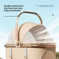 Poussette de luxe 3-en-1 pour animaux de compagnie, panier de transport détachable, pliable, pour chiens et chats, cadre or champagne, faible MOQ