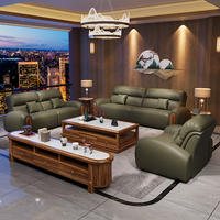 Neues chinesisches Uginwood-Leders ofa High-End-Wohnzimmer Moderne einfache Villa Luxus First Layer Rindsleder-Sofa-Kombination