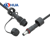AOHUA Usine Personnalisée 5A DC Connecteur de Panneau M12 Étanche IP65 Led Fil 18AWG Câble UL pour Bande Lumineuse LED
