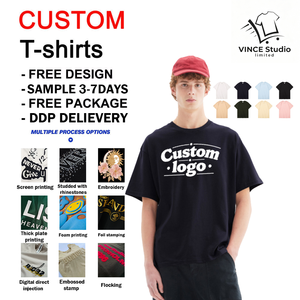 high quality Lightweight Premium Cotton T Shirt Durable Casual Heavyweight Oversized T-shirt Classic Multi Color <b>Tshirts</b> For Men - Product Image 3