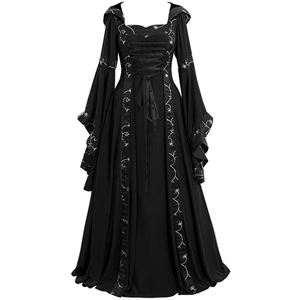 <strong>Plus</strong> <strong>Size</strong> <strong>Women</strong> Medieval Renaissance Gothic Cosplay Hooded Long Dress Vintage Steampunk Fancy Clothing <strong>Halloween</strong> <strong>Costume</strong> - Product Image 3