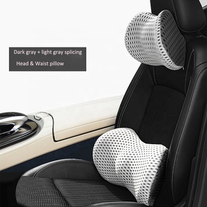 Coussin de voiture portable réglable en hauteur avec mousse à mémoire de forme 4D en maille respirante, écologique, amovible et lavable, pour le soutien lombaire et <span class=keywords><strong>sciatique</strong></span> - Product Image 1
