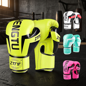Gants de sport en cuir PU à logo personnalisé OEM ODM, prix usine professionnel, évacuation de l'humidité, avec boucle de fixation au poignet pour la boxe - Product Image 3