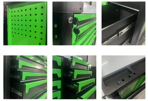Heavy Duty 12-Drawer Rolling Stainless Steel <strong>Tool</strong> <strong>Cabinet</strong> Storage Cart With Lockable Side Door OEM For Garage Workshop - Product Image 4