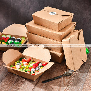 Boîte de <span class=keywords><strong>charcuterie</strong></span> alimentaire en papier artisanal jetable pour boîte de riz à emporter - Product Image 6