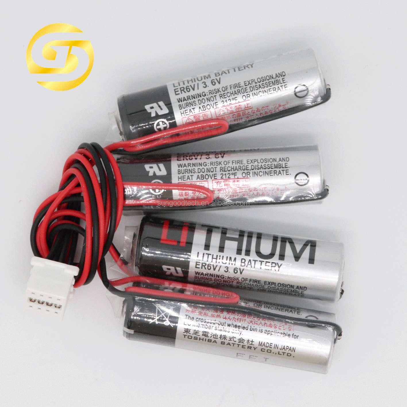 5 Pack) YASKAWA HW0470360-A ER6V/3.6V Battery Pack For Motoman Robot 149689-1