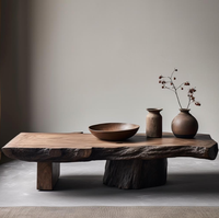 Table basse en bois, salon, usage domestique, table à thé commerciale, maison d'hôtes