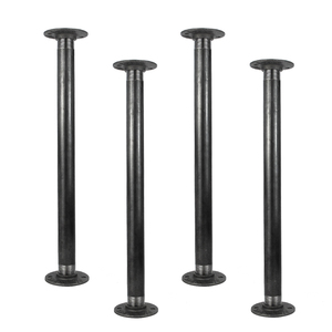 Nhiệm Vụ Nặng Nề 1 "X 28" 1 ''X 30" Công Nghiệp <span class=keywords><strong>Grey</strong></span> Ống Bảng Chân Cổ Điển Kim Loại Bàn Ăn Chân Đúc Sắt Rèn Đồ Nội Thất Chân - Product Image 1