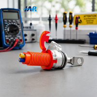 Connecteur de panneau traversant JAR EV pour recharge de véhicules électriques, 12V, aluminium, laiton, haute tension, 200A, IP67