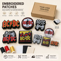 Écussons brodés personnalisés AC/DC Rock Band, badges musicaux thermocollants pour vestes et sacs
