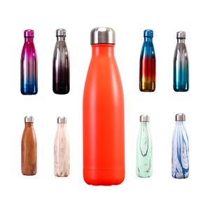 Topnovo Popular 500ml Double Wall Vacuum Insulated 17oz Leakproof Gym Sports Stainless Steel <b>Drink</b> Shaped Water Bottle - Product Image 1