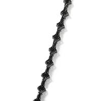 Bracelet tennis Iced Out en laiton plaqué canon noir avec oxydes de zirconium noirs motif fleur de prunier, fermoir à ressort, bijoux Hip Hop pour femmes et hommes