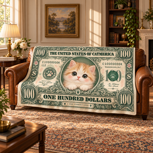 Couverture en flanelle motif chaton mignon, légère et résistante à la décoloration, idéale pour la chambre et le salon – Vente en gros - Product Image 1