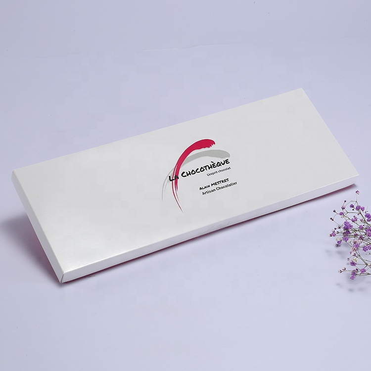 Custom gold foil logo rigid Kraft paper magnetic Valentine chocolate bar packaging box