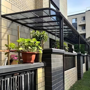 Auvent de luxe extérieur en polycarbonate avec structure en alliage d'aluminium, voile en PC, commande manuelle, pour porte d'entrée, fenêtre, <span class=keywords><strong>terrasse</strong></span> - Product Image 3