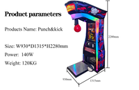 Aire de jeux intérieure Game Center Parc d'attractions Jeux à pièces Punch and Kick Arcade Boxing Machine
