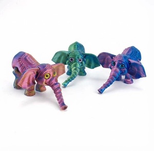 High Quality 3D Printed <b>Elephant</b> Ornaments DIY Decorative Toys for Kids Plastic Rods Animal Theme <b>Gifts</b> - Product Image 2