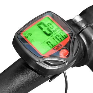 Compteur de vitesse de vélo modèle 54BG affichage de veilleuse LED ordinateur de vélo équipé de 15 fonctions telles que la température et le kilométrage