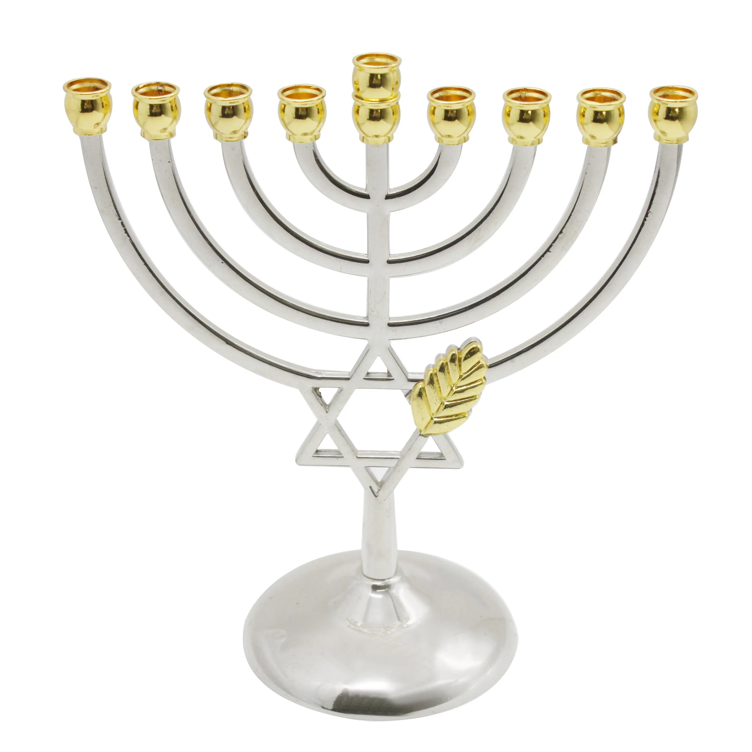 Star Of David Hanukkah Menorah Beautiful Metal Craft For Jewish Celebrations