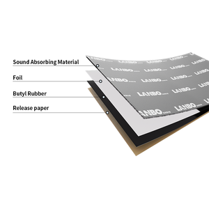 Lanbo Feuille Butyle <span class=keywords><strong>Isolant</strong></span> Sonore De Voiture Tapis D'amortissement Des Vibrations Mousse De Caoutchouc - Product Image 5