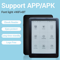P6 6-Inch Android E-INK WiFi Layar Sentuh Lampu Depan 300PPI Pembaca Ebook Pintar Port Type-C Bahasa Inggris Cina Portugis PDF/TXT