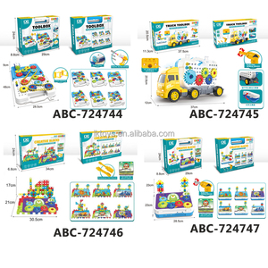 Coffret d'outils auto-assemblant à piles Lucky Toys, jouets en plastique avec <span class=keywords><strong>206</strong></span> accessoires, blocs de construction pour enfants - Product Image 4