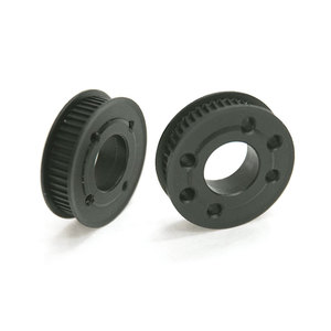 Polea dentada recta de nailon de plástico negro, engranajes rectos, poleas de correa síncrona, engranajes - Product Image 4